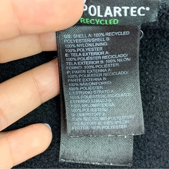 The North Face Polartec Women's Black Full Zip Fleece Hooded Jacket Size Medium - Picture 15 of 15